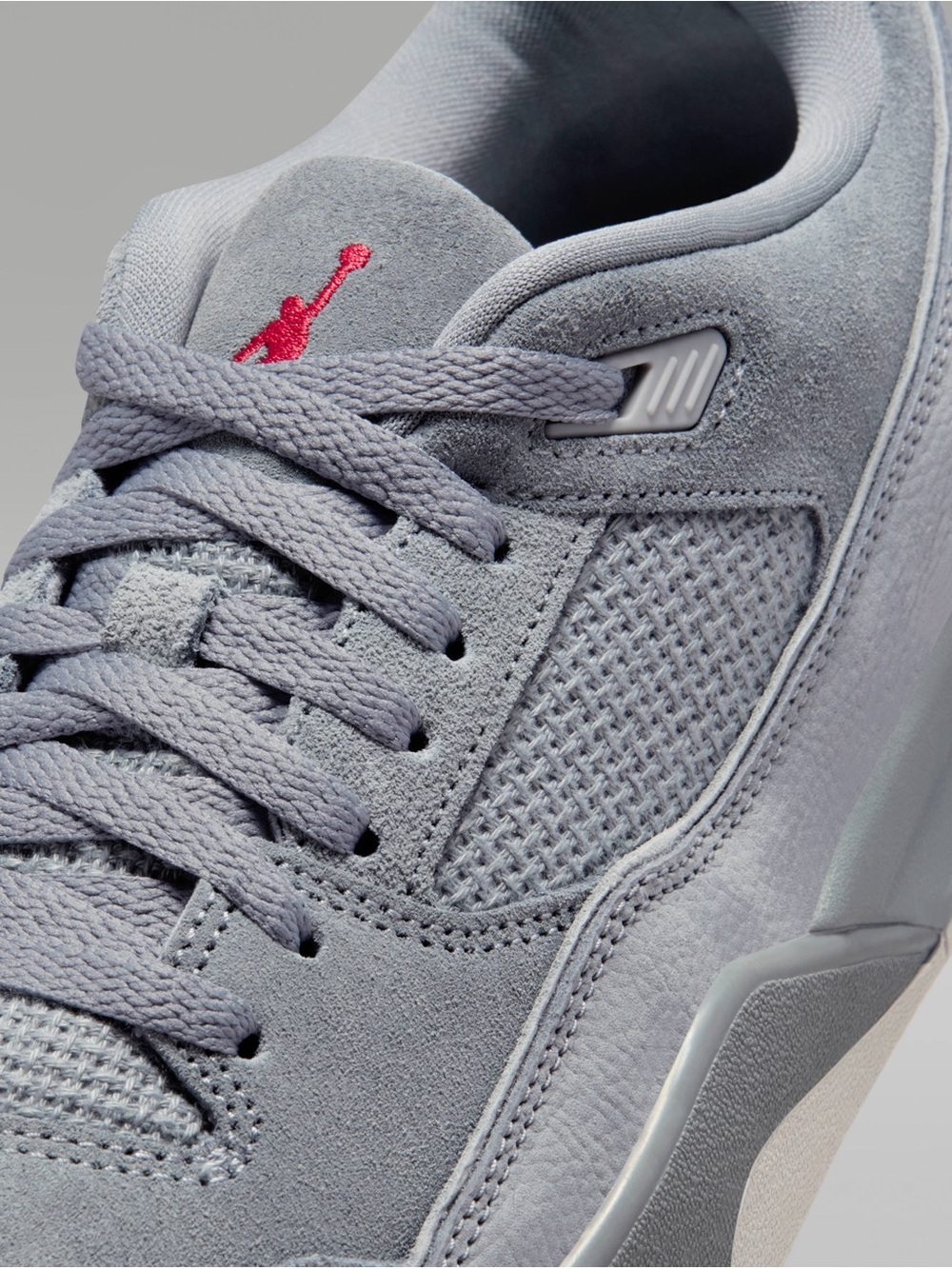 Air Jordan Flight Court Cool Grey Varsity Red Low Sneakers HF3255-007 Men’s 10.5 - Picture 7 of 9